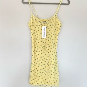 BNWT Urban outfiters yellow floral mini dress